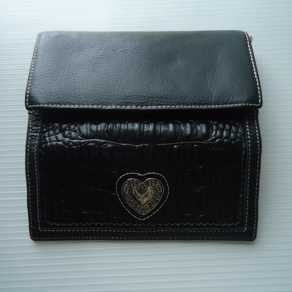 Women's Genuine Leather Black Wallet Size-7x4x1.5 in - Picture 3 of 9